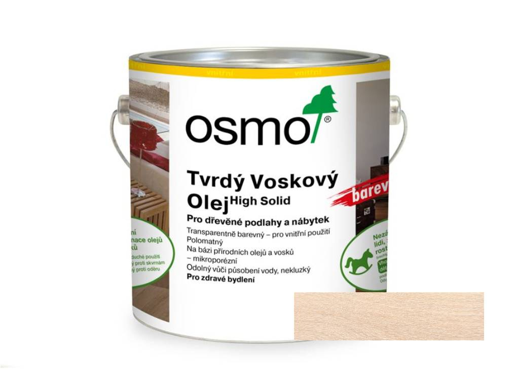 Olej tvrdý voskový (TVO), biely 3040, OSMO