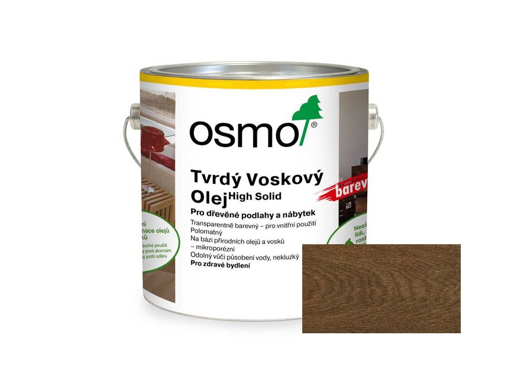 Olej tvrdý voskový (TVO), Čierny 3075, OSMO