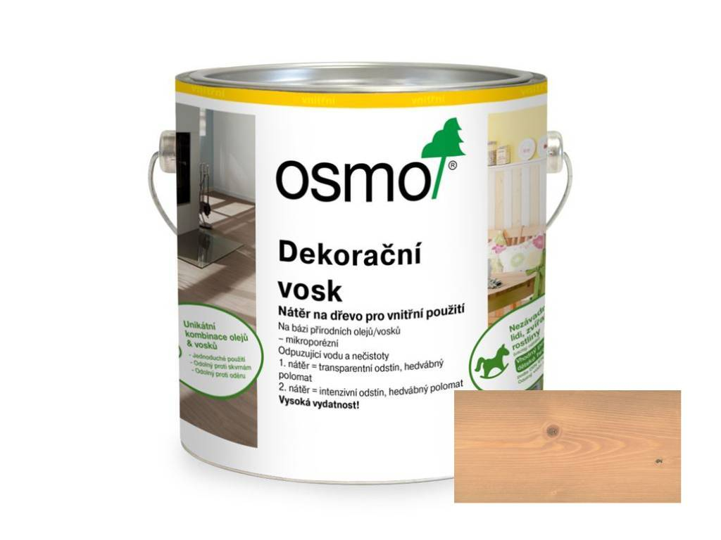 Vosk dekoračný transparentný BUK parený 3102, OSMO