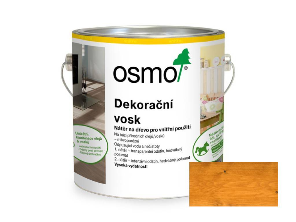 Vosk dekoračný transparentný DUB svetlý 3103, OSMO