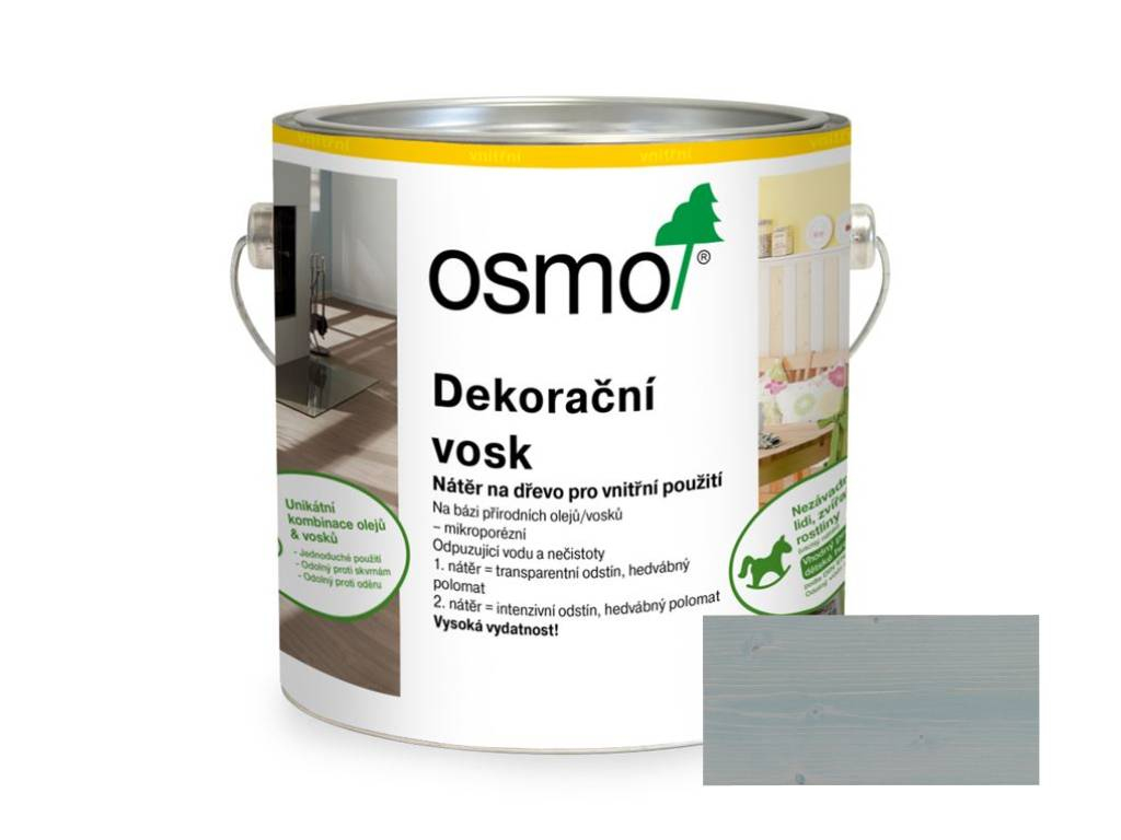 Vosk dekoračný transparentný hodvábne sivý 3119, OSMO