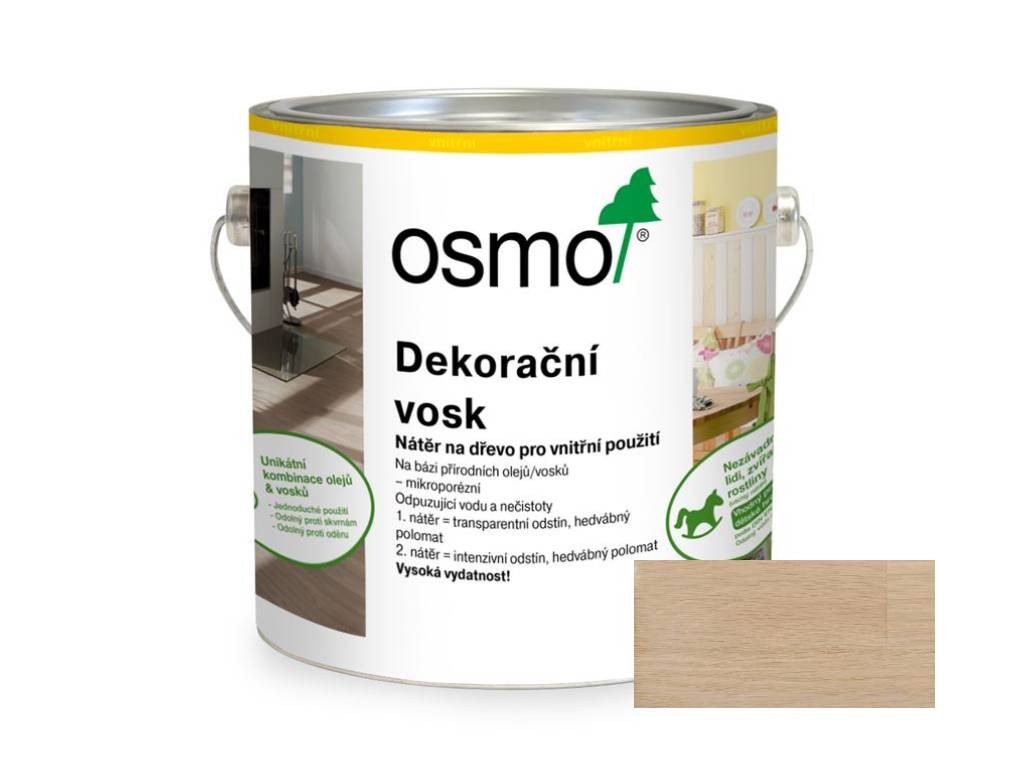 Vosk dekoračný transparentný Breza 3136, OSMO