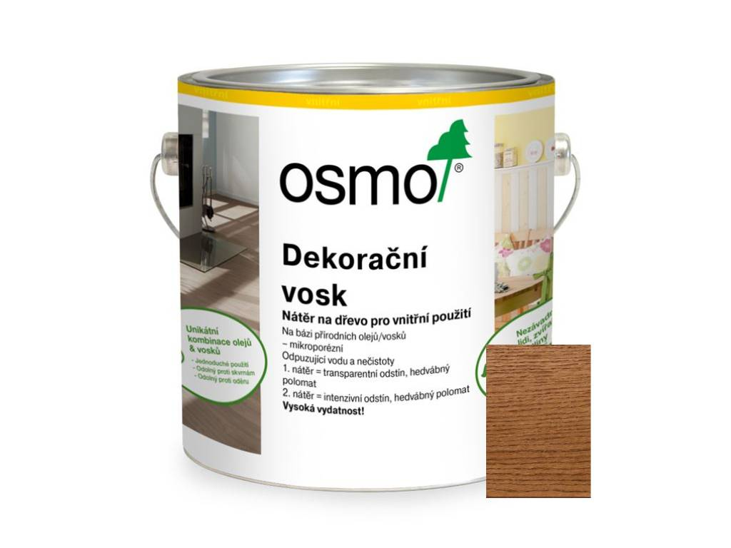 Vosk dekoračný transparentný Mahagón 3138, OSMO