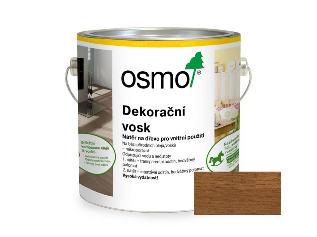 Vosk dekoračný transparentný Koňak 3143, OSMO