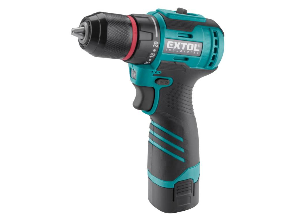 Vŕtací skrutkovač BRUSHLESS aku, 16V Li-Ion, EXTOL INDUSTRIAL
