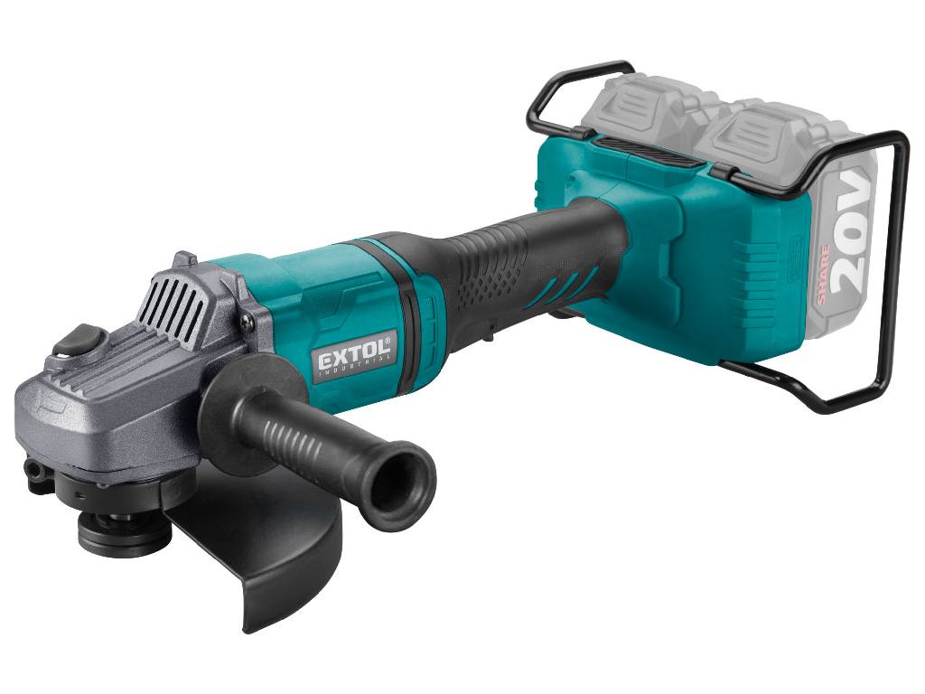 Brúska uhlová aku SHARE20V, BRUSHLESS, EXTOL INDUSTRIAL