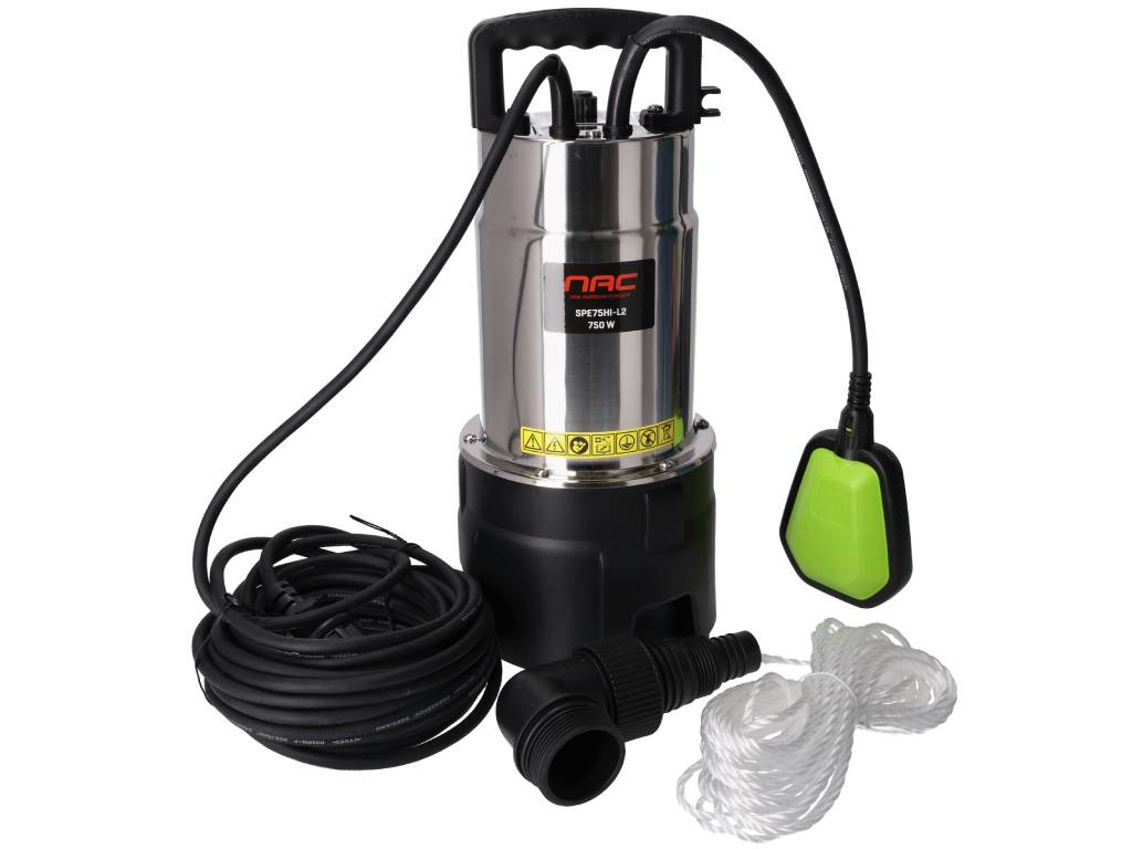 Čerpadlo nerezové ponorné kalové SPE75HI-L2, 15 000 l/h, NAC