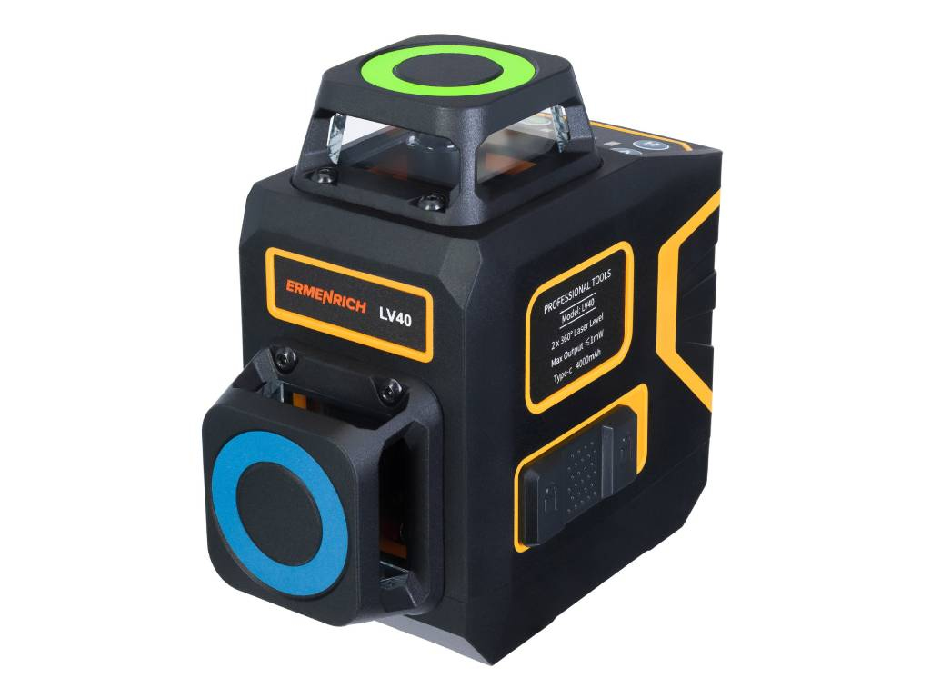 Krížový laser LV40 PRO (30 m), zelený lúč / 2D 360° (8 čiar), Ermenrich