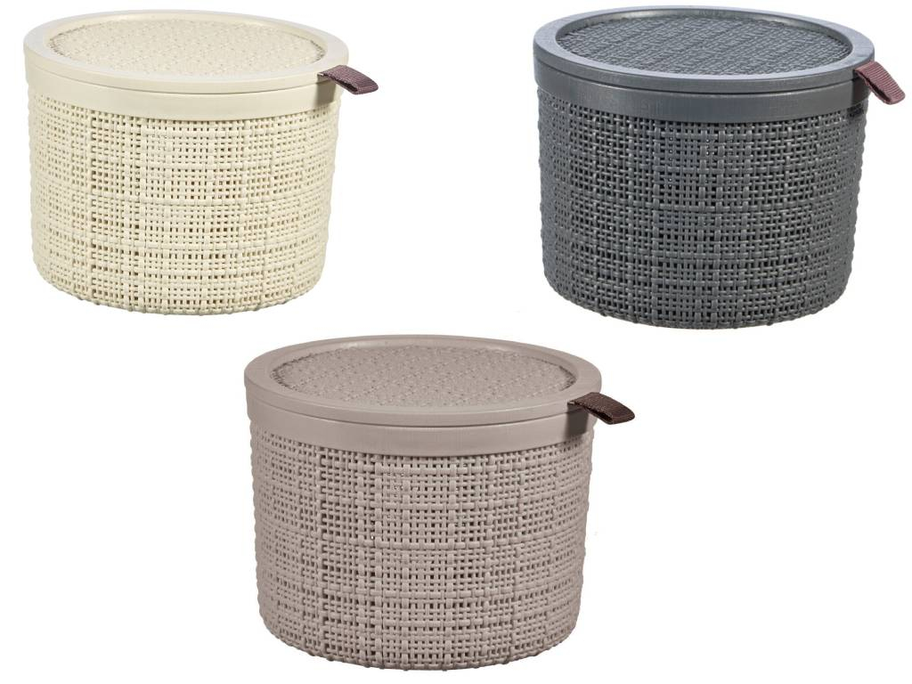 Okrúhly úložný box Jute, 2 l, Curver