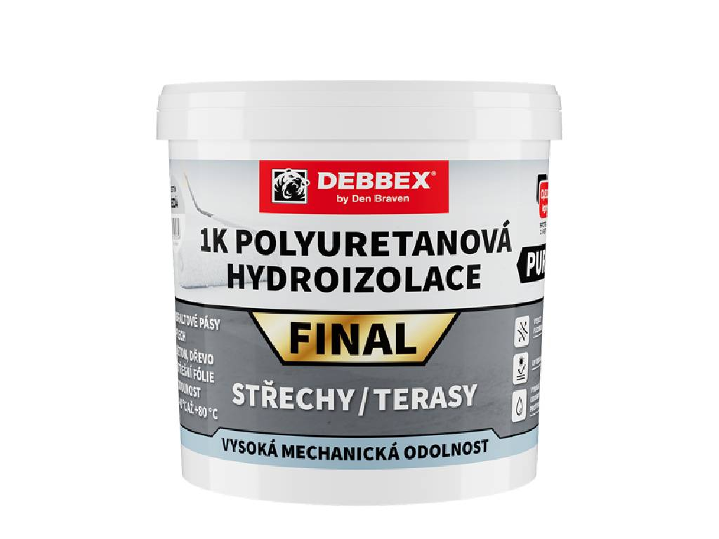 Hydroizolácia 1K Polyuretánová FINAL, Debbex