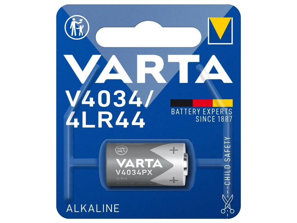 Alkalická batéria Varta 4LR44 (V4034, 6V)