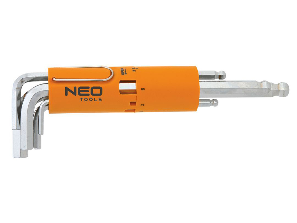 Sada imbusových kľúčov, s guľôčkou, NEO tools