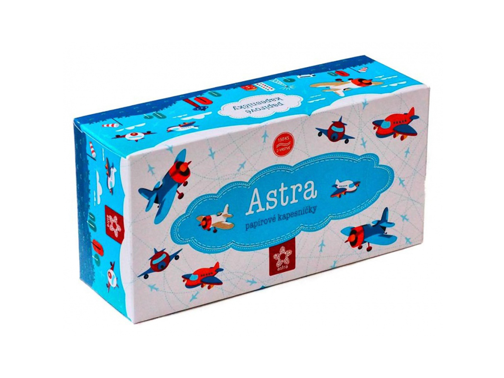 Papierové vreckovky Astra - 2vrstvové, 150 ks
