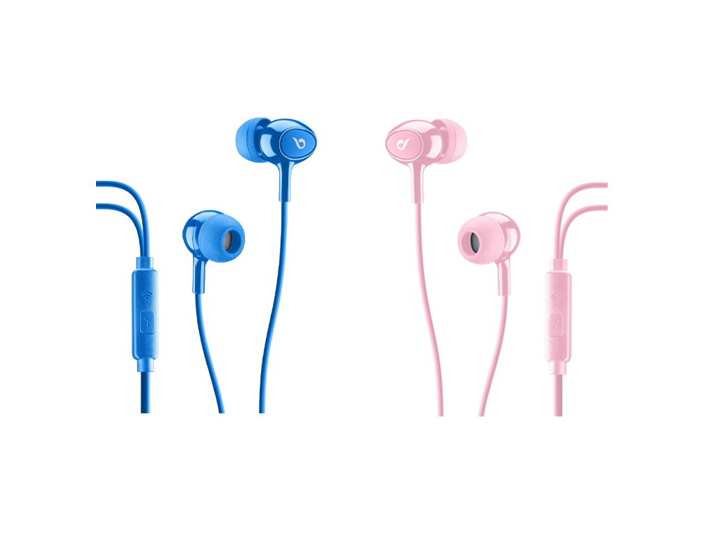 In-ear slúchadlá CELLULARLINE ACOUSTIC s mikrofónom, AQL® certifikácia, 3,5 mm jack