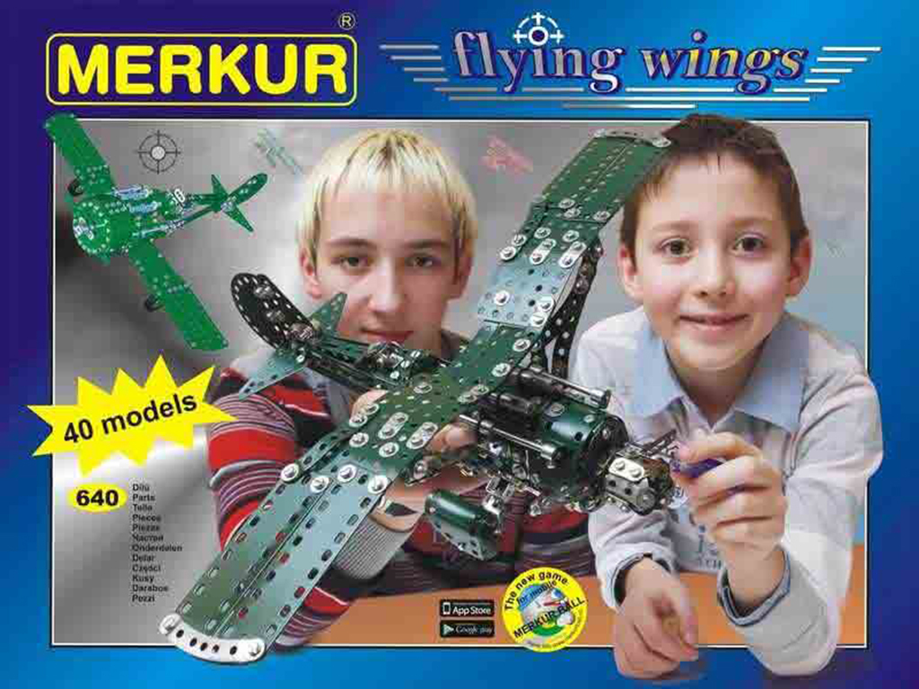 Merkur stavebnica - Flying wings, 640 dielov, 40 modelov