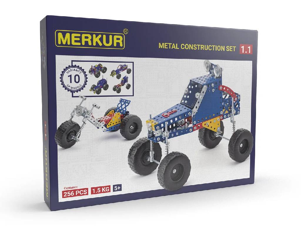 Merkur 1.1 Stavebnica vozidiel, 256 dielov, 10 modelov
