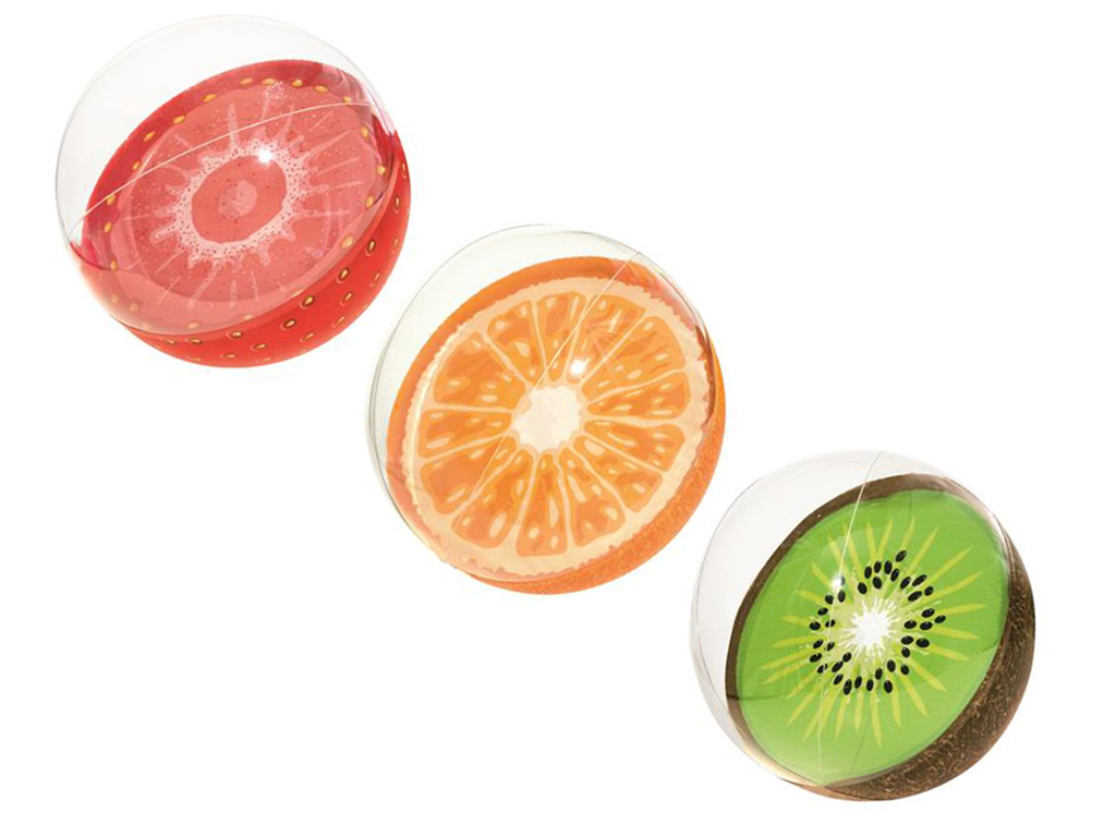 Nafukovacia lopta - mix (jahoda, kiwi, pomaranč) 46 cm