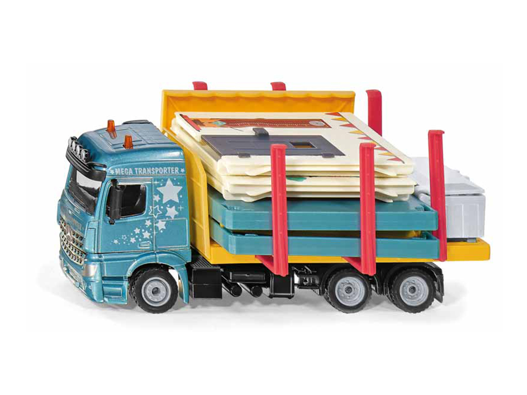 SIKU Super - nákladné auto prevážajúci montovaný dom 1:50