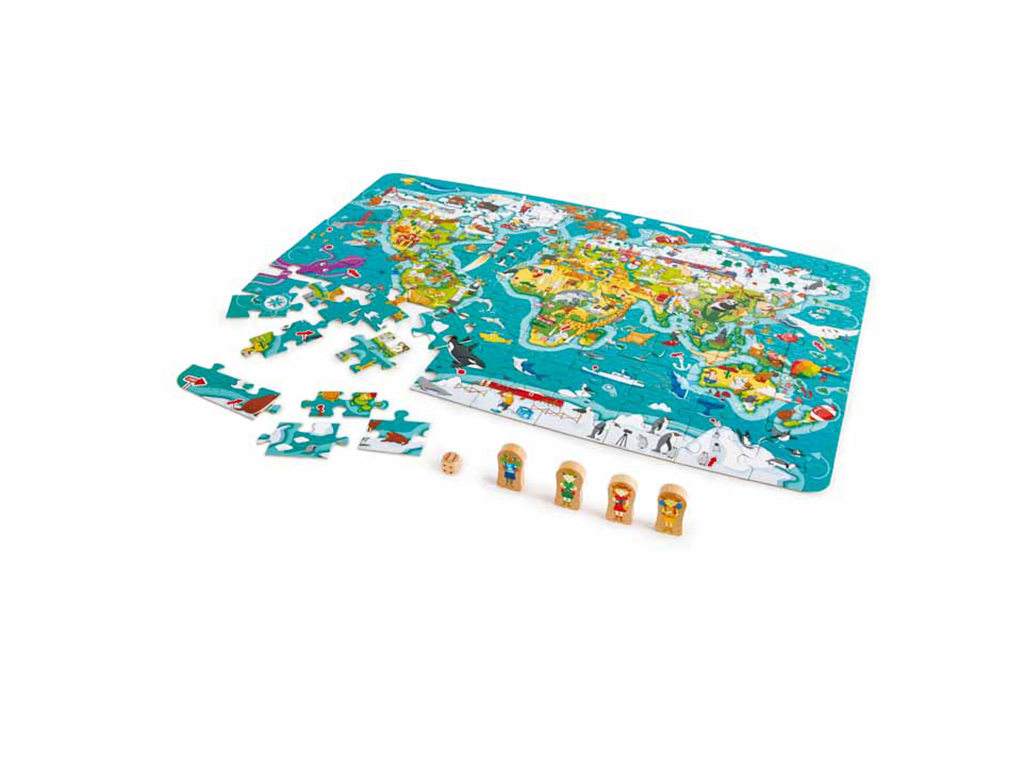 Detské puzzle - Mapa sveta 2 v 1