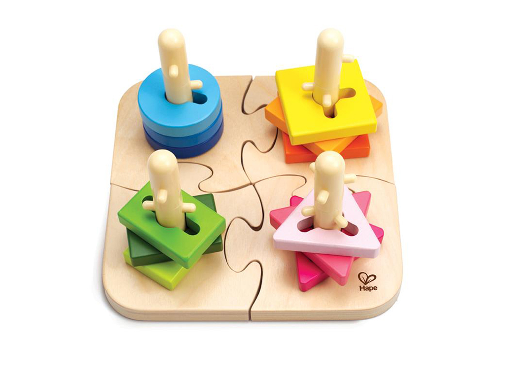 Kreatívne drevené puzzle
