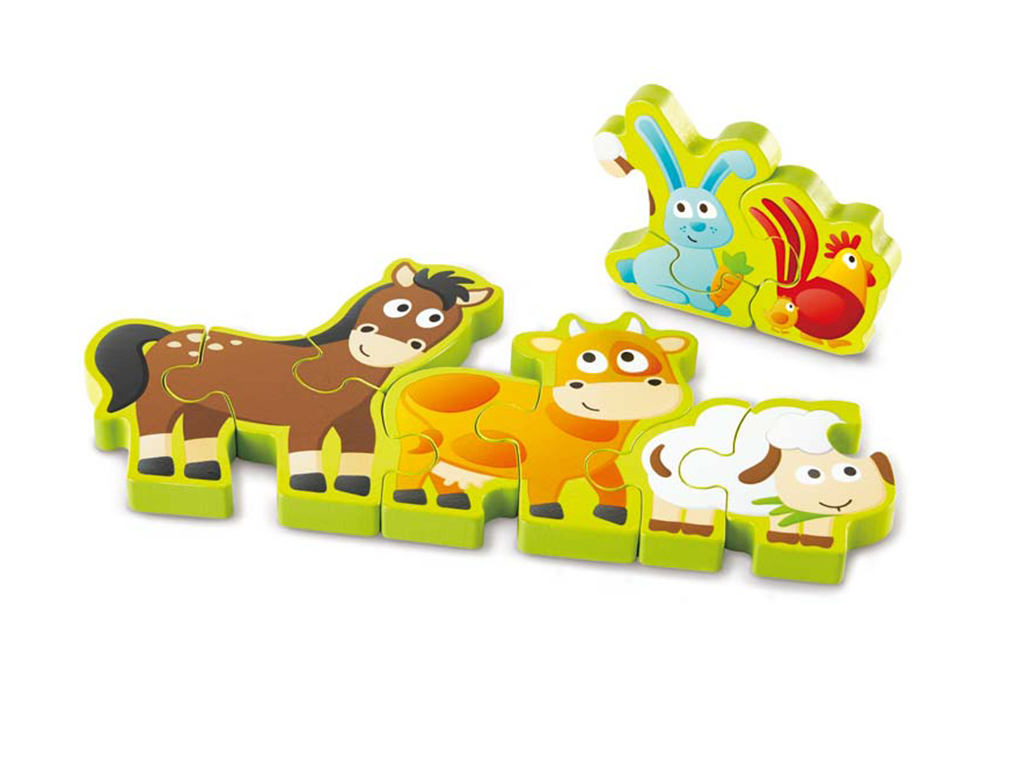 Puzzle - Zvieratká a číslice, 10 dielikov