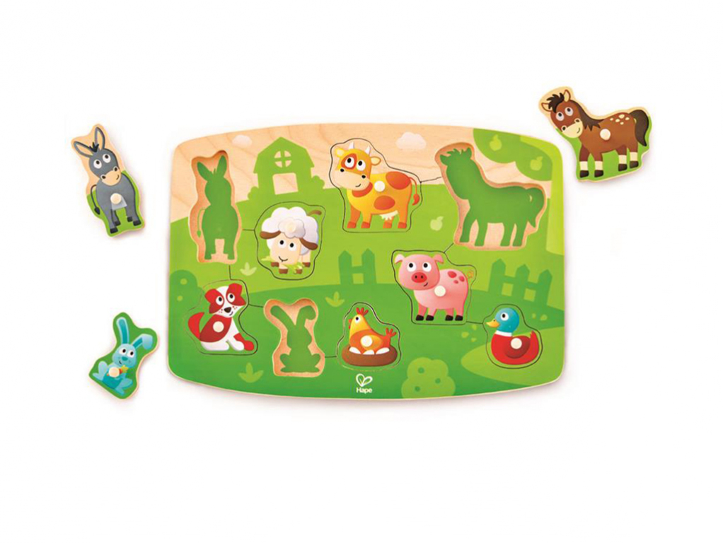 Puzzle na doske - Farmári