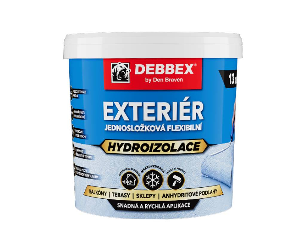 Hydroizolácia jednozložková EXTERIÉR, Den Braven