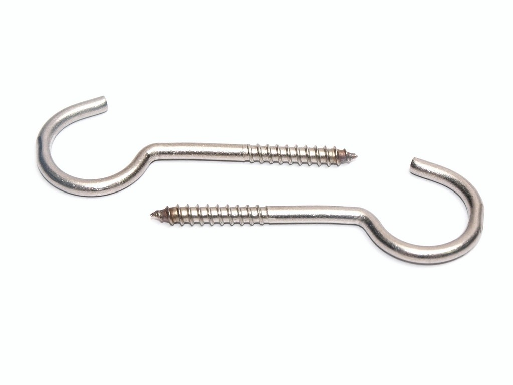 Hák so skrutkou, nerez A2