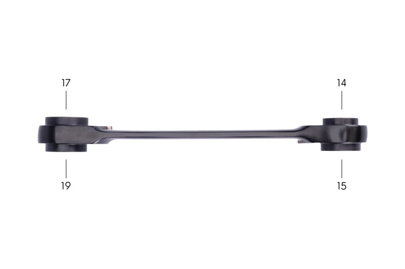 Klíč ráčnový INDUSTRY 4 v 1, FESTA – velikosti 14, 15, 17 a 19 mm