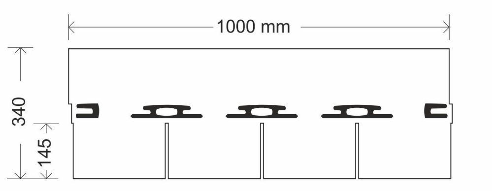 Technický nákres asfaltového šindele TOP SHINGLE Rectangular