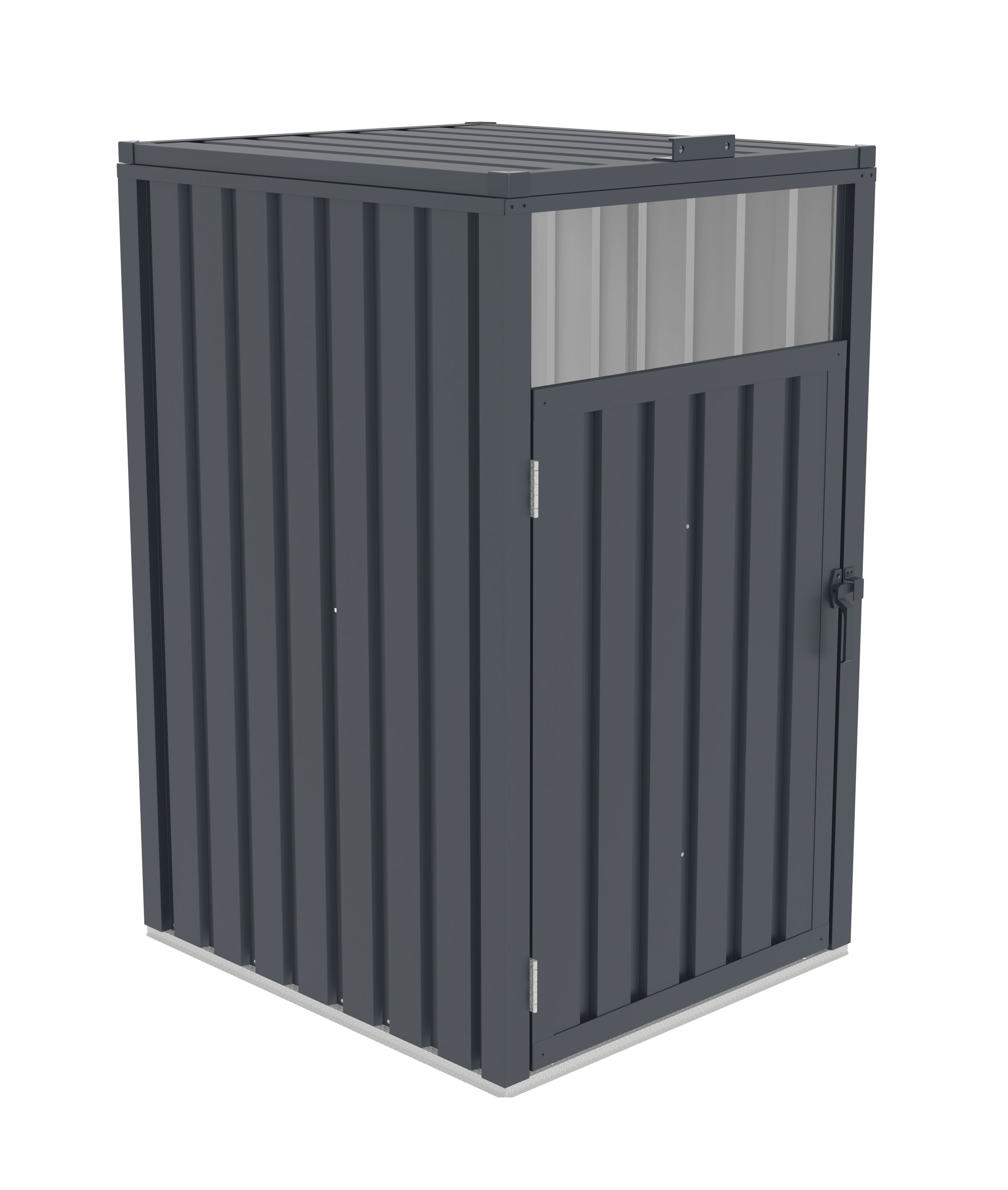 Přístřešek na jednu popelnici G21 240 l Antracitový přístřešek G21 pro jednu popelnici do 240 l, rozměry 73 × 121 × 82 cm