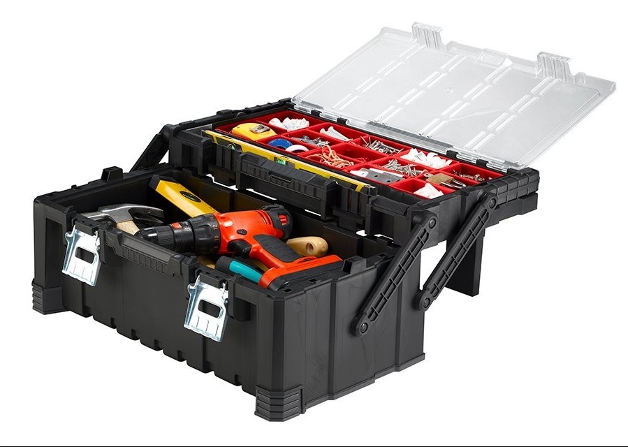 Otevřený výsuvný organizér Keter Tool Box 22 s přihrádkami