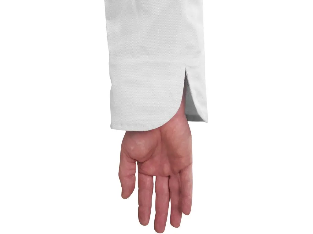 Pánský kuchařský rondon CXS CHEFLINE W-L – detail bílého provedení