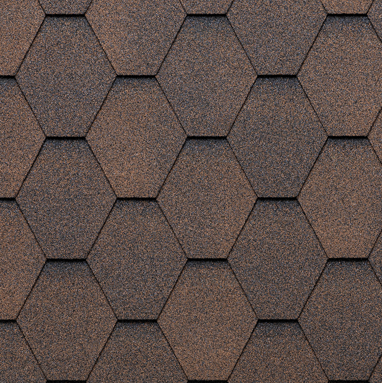 Asfaltový šindel ECO ROOF Traditional v odstínu Mix Brown