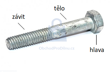 Šroub se závitem pod hlavu