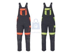 Kalhoty pracovní s laclem MAX VIVO, CERVA