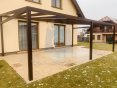 Pergola hliníková, čiré bezpečnostní sklo 8 mm, CRSklo