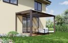 Pergola hliníková, bronzový dutinkový polykarbonát 16 mm, CRSklo
