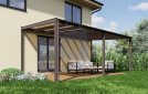Pergola hliníková, kouřové bezpečnostní sklo 8 mm, CRSklo