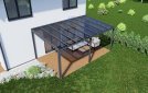 Pergola hliníková, kouřové bezpečnostní sklo 8 mm, CRSklo