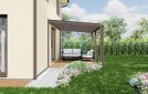 Pergola hliníková, mléčný dutinkový polykarbonát 16 mm, CRSklo