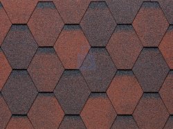 Šindel střešní, ECO ROOF Hexagonal, 509 SHADED RED, Tegola