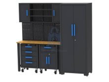 Modulární dílenský set s pracovní deskou, skříní a úložnými boxy, XTLINE
