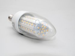 LED žárovka svíčka, barva světla teplá bílá, závit E14, svítivost 360 lumenů