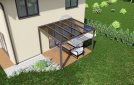 Pergola 3x4 m, hnědá