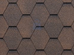 Šindel střešní, ECO ROOF Hexagonal, 239 MIXED BROWN, Tegola
