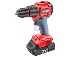 Vrtací šroubovák s příklepem aku brushless, SHARE20V, EXTOL PREMIUM