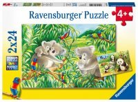 Puzzle Roztomilé koaly a pandy 2x24 dílků