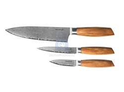 Sada nožů Gourmet Damascus s rukojetí zebrawood v boxu,  G21