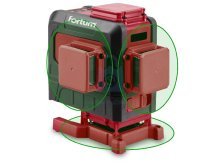 Laser zelený 3D liniový, křížový samonivelační, FORTUM